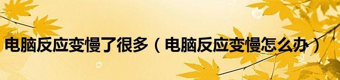 电脑运行缓慢的原因与解决办法（探究电脑运行缓慢的根源）