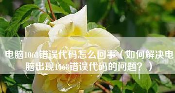 解决错误1068（修复计算机中的1068错误）