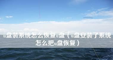 U盘数据修复恢复技巧大揭秘（从轻松找回丢失数据到高效修复）