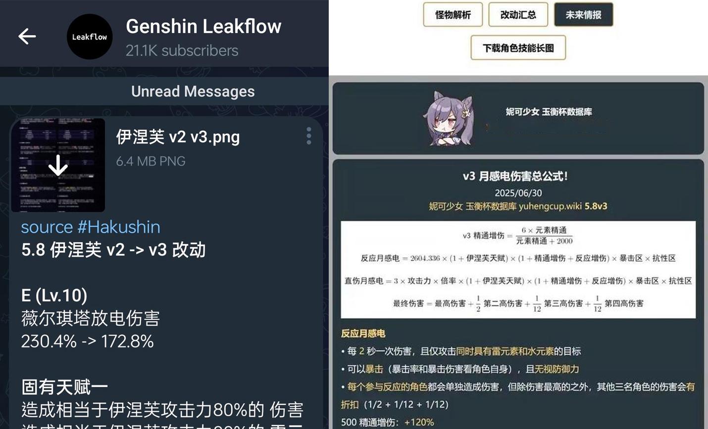 原神：10抽奖励记得领！伊涅芙v3改动！6.0新角色剪影！UGC界面!
