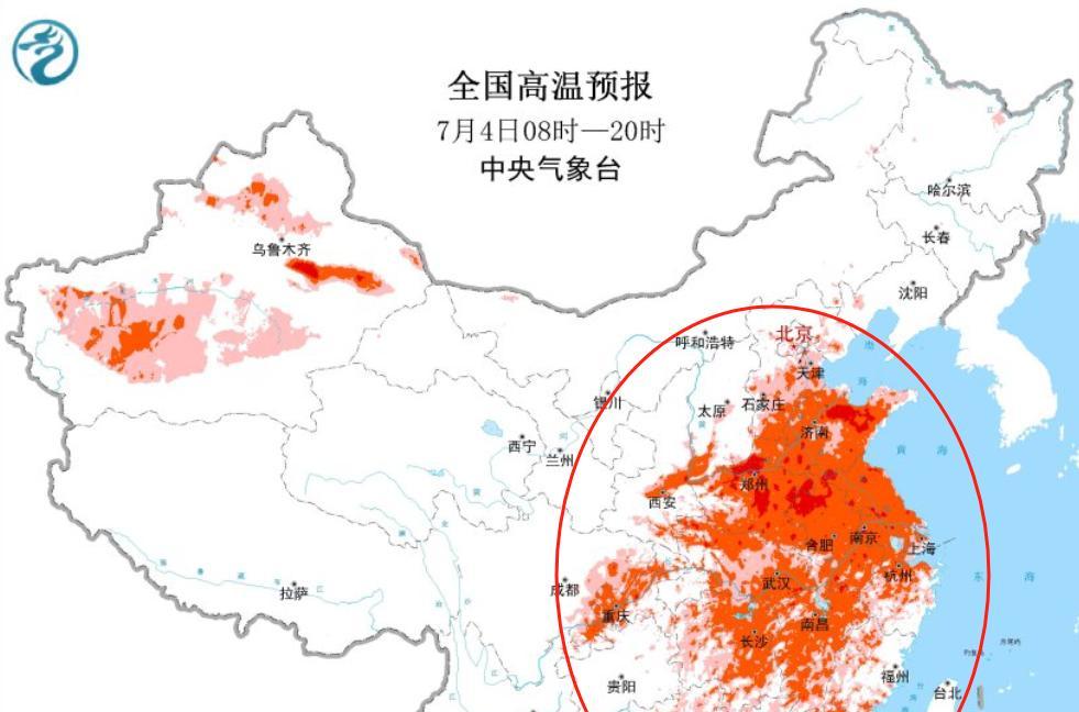 本轮降雨确定完成，高温天气全面到来，今天夜间~7月6日天气预报