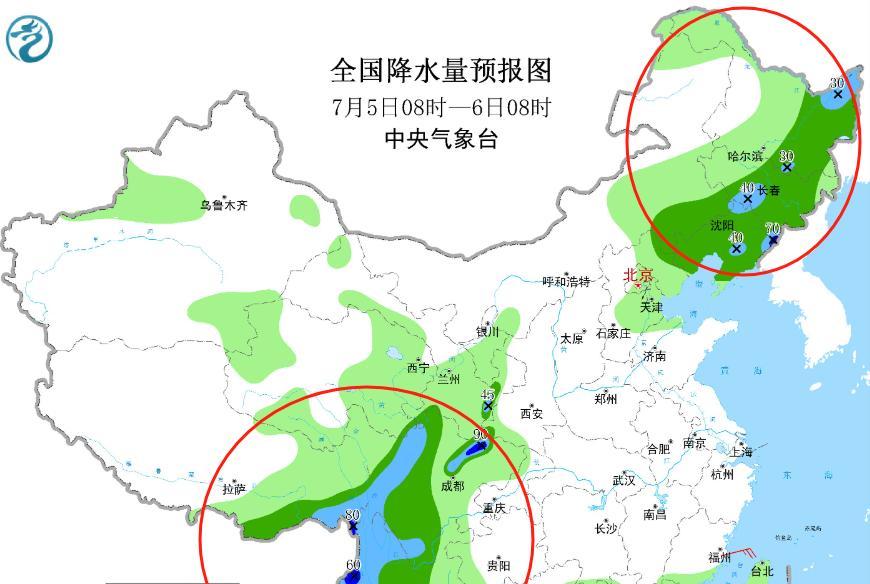 本轮降雨确定完成，高温天气全面到来，今天夜间~7月6日天气预报