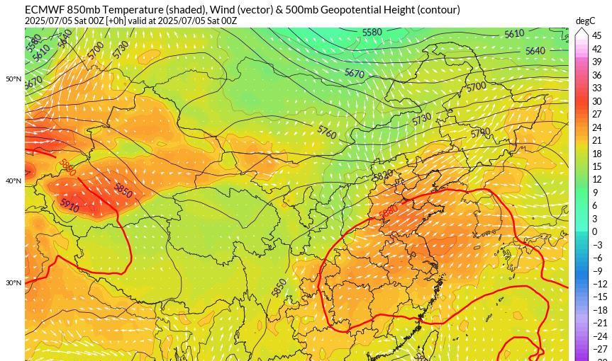 大范围牛舔型高温突降北方,多地破纪录气候乱套？分析:暂副高异常