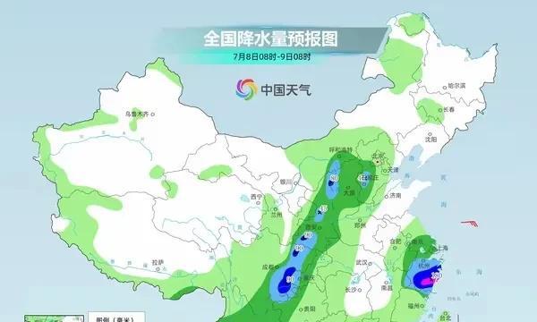 台风“丹娜丝”90度拐弯，新一轮降雨中心已定，大雨暴雨分布如下