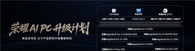 AI、屏幕、性能全面升级 荣耀MagicBook Art 14 2025打造AI PC生产力天花板