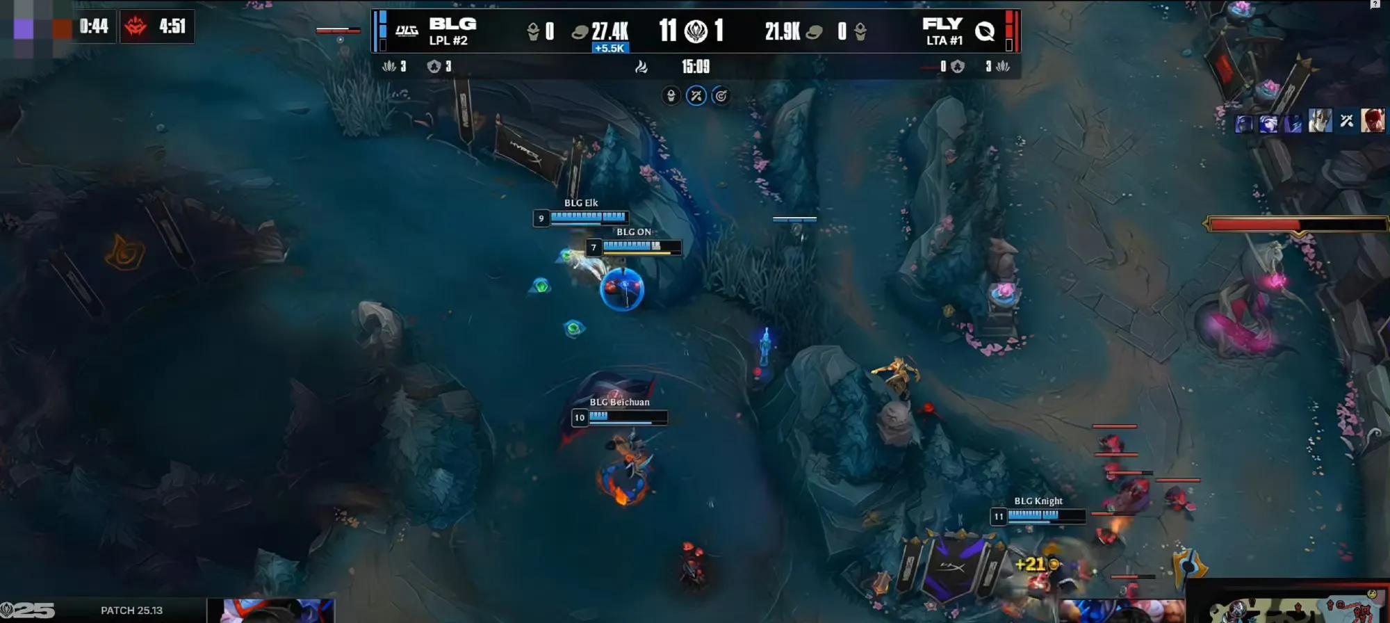 惊险！BLG 3-2 FLY，Knight拯救了BLG！LPL获得S15世界赛第四个名额