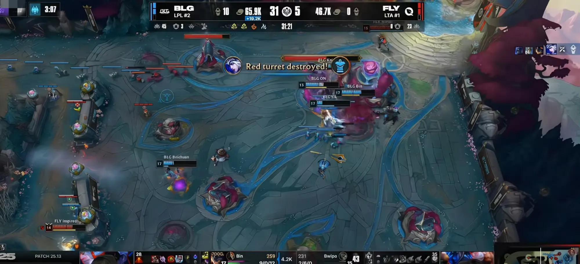 惊险！BLG 3-2 FLY，Knight拯救了BLG！LPL获得S15世界赛第四个名额