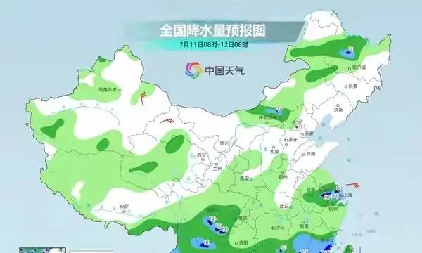 7月11-14号全国天气，新一轮降雨中心已定，大雨暴雨分布如下