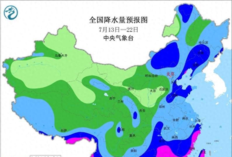 陕西：新一轮降雨形势确定，7月14～17号天气预报，主要分布如下