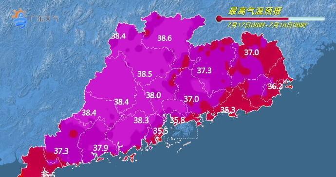 广东：全新降雨形势已定，7月17号～19号天气预报，主要分布如下
