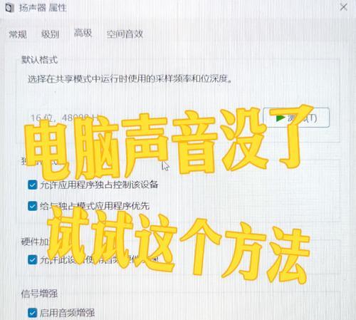 电脑没有声音怎么调出来（解决台式电脑没有声音的方法）